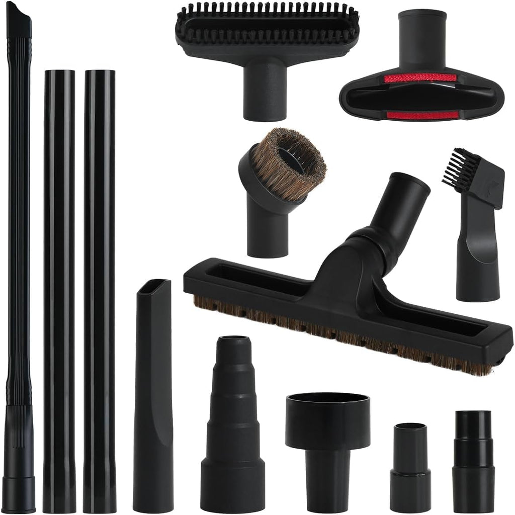 Universal Vacuum Attachments Kits for Shop Vac, 2 1/2" to 1 1/4" Vacuum Adapter, 1 7/8" to 1" Hose Adapter Dust Brush