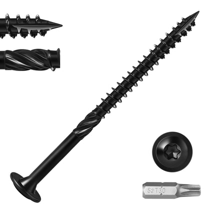 Lag Screws #14 x 3-1/2 Inch, (5lb, 189pcs) Heavy Duty Construction Structural Exterior Wood Timber Screws, Torx Drive