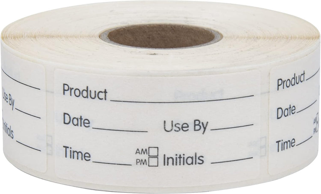 Blank 1 x 2 Inch Food Rotation Dissolvable Labels 2 Rolls