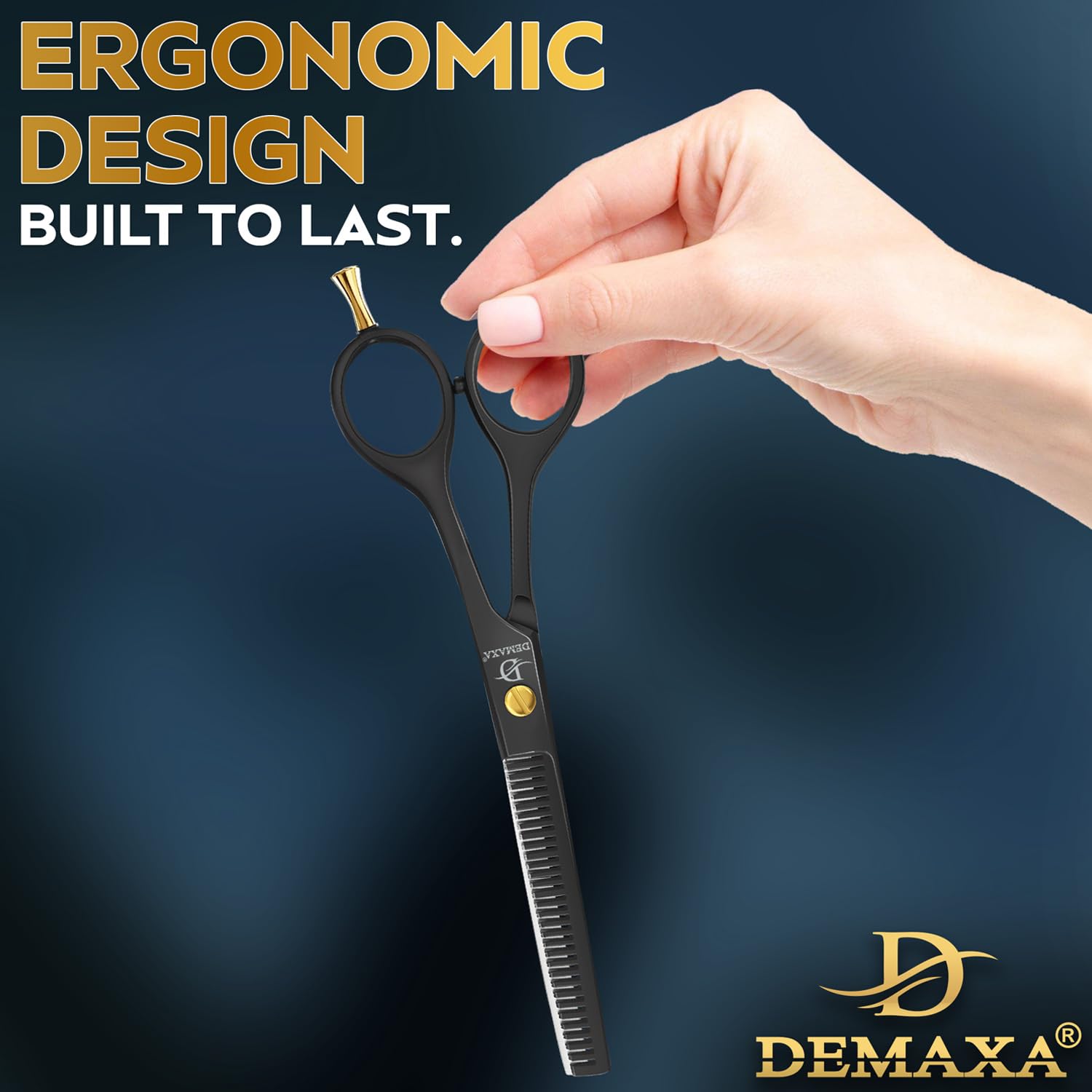 Thinning Shears for Hair Cutting - DEMAXA Hair Thinning Scissors Professional Barber’s Texturizing Shears for Salon &