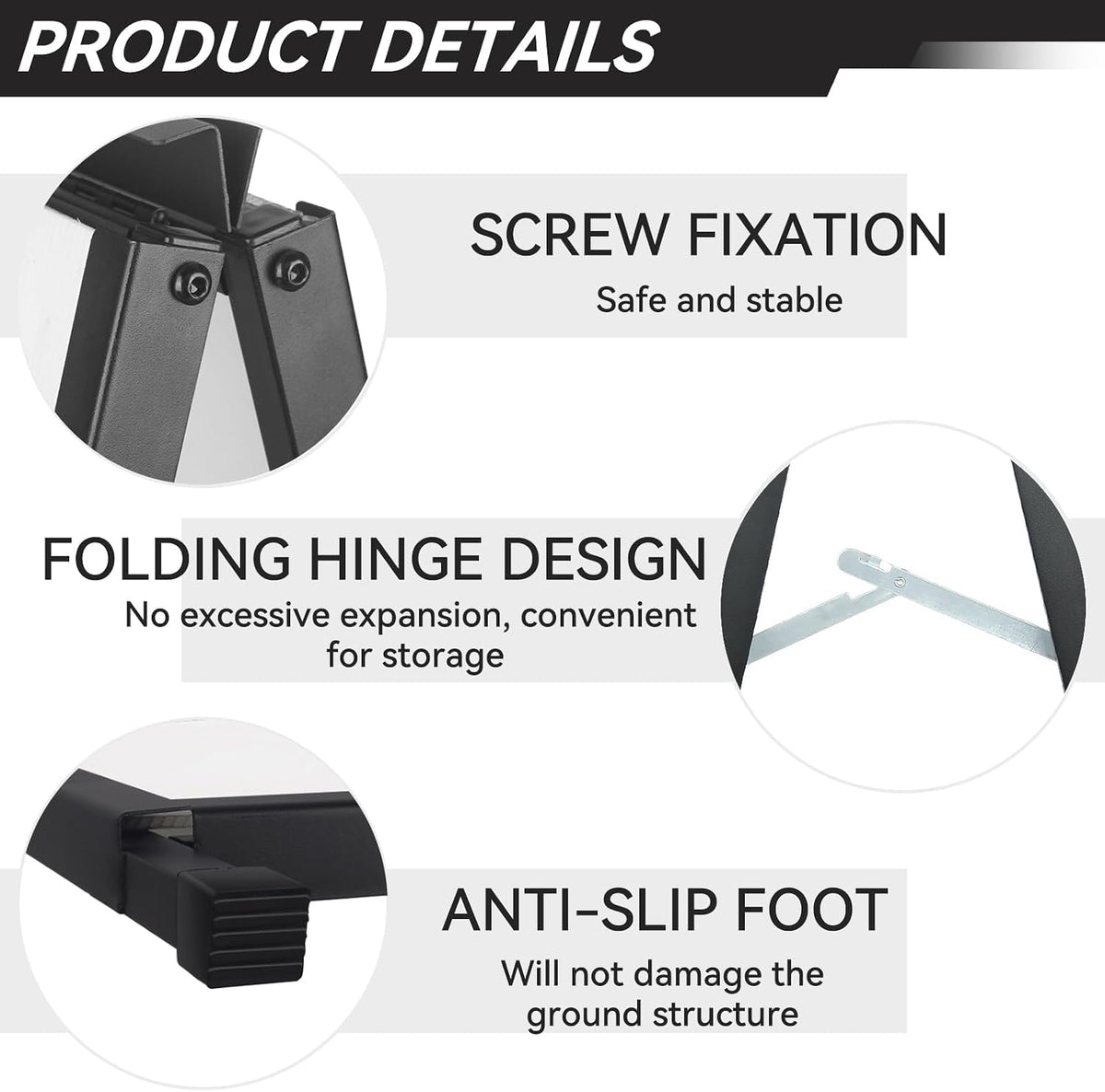 A-Frame Sidewalk Sign Heavy Duty Sandwich Boards 24x36 Inch(Frame Only)