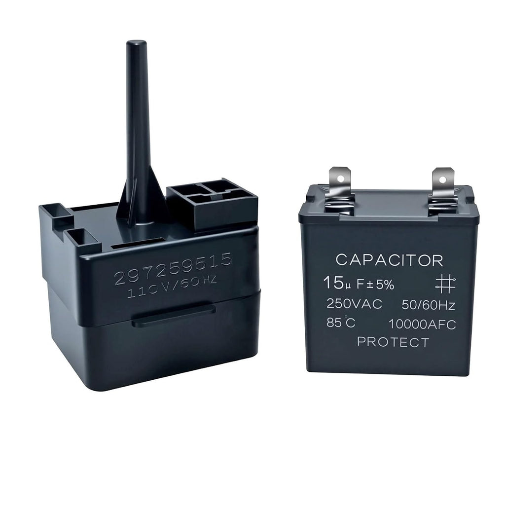 Refrigerator Start Relay Run Capacitor Kit for Frigidaire Kenmore Freezers