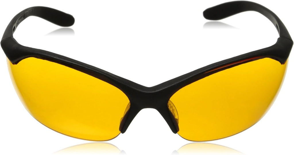 by Honeywell Vapor II Sharp-Shooter Anti-Glare Shooting Glasses, Orange Lens (R-01537),Black/Orange,Large