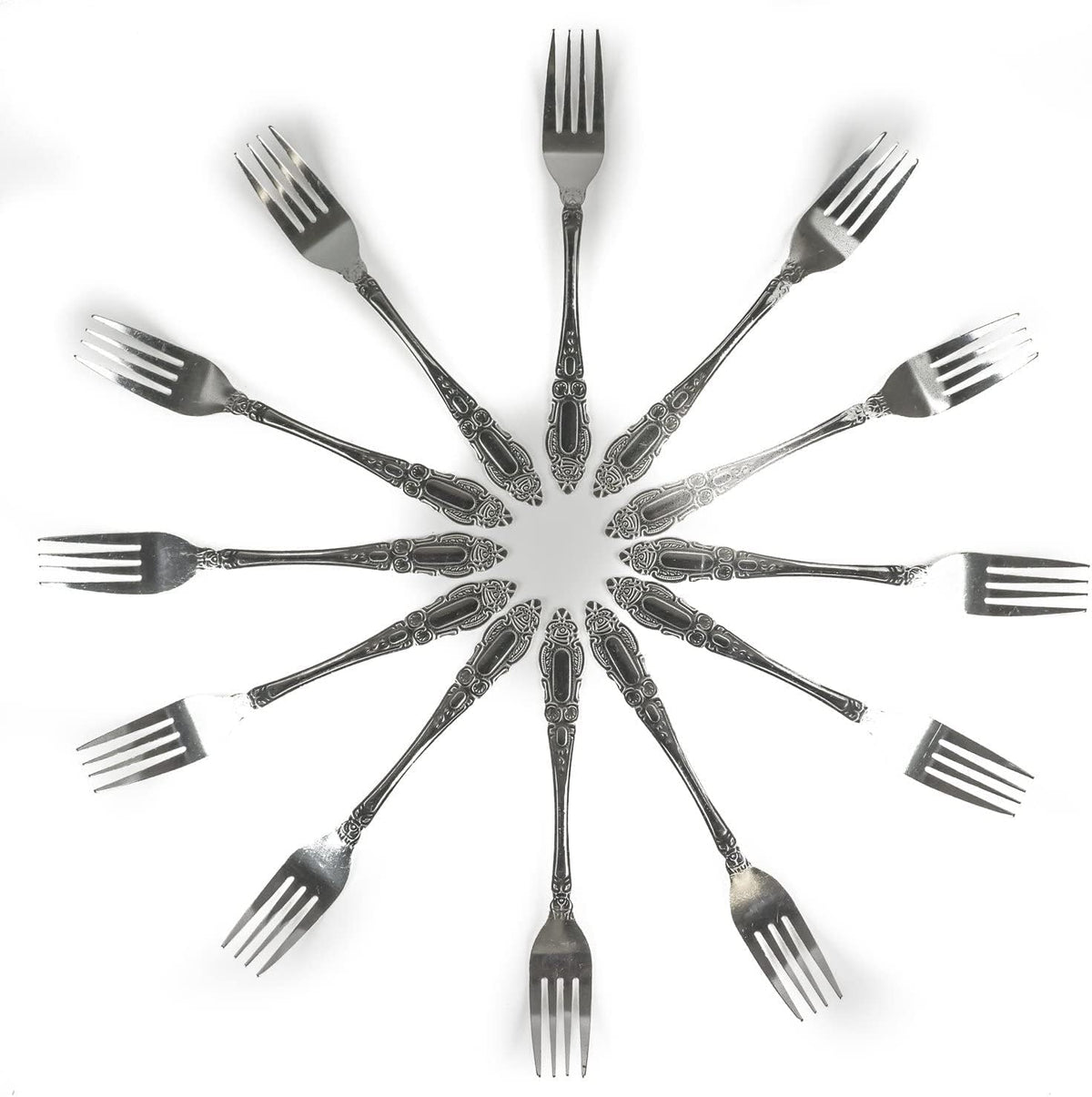24 Piece Stainless Steel Dinner Forks, 7.5 in, Dishwasher Safe