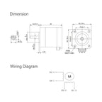 [5pcs of Pack] Nema 17 Stepper Motor, 17HS4401 2 Phase Step Motor Bipolar 1.5A 59.5oz.in(42Ncm) 42x42x38mm 4-Wire 1M Long Cable for 3D Printer