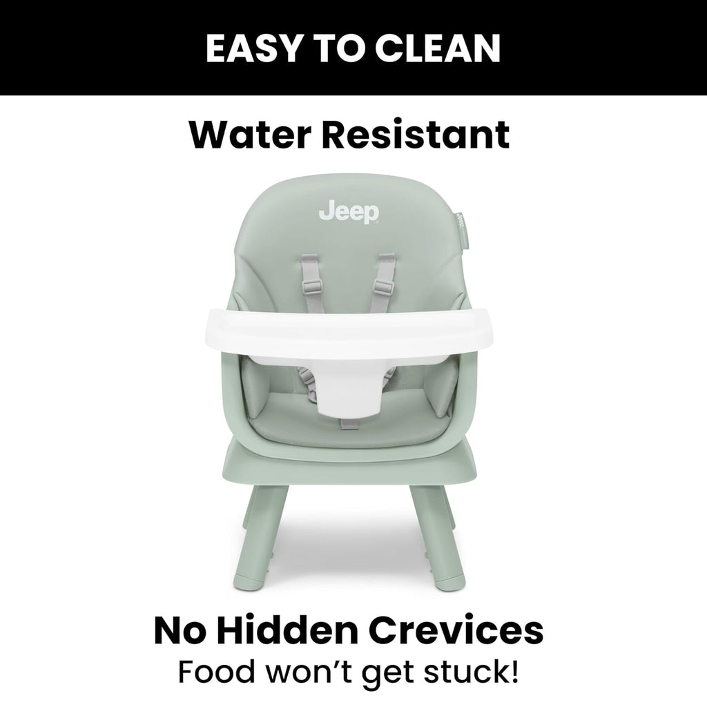Jeep Milestone 6-in-1 High Chair by Delta Children - High Chair Converts to Stool, Booster Seat, Toddler Chair