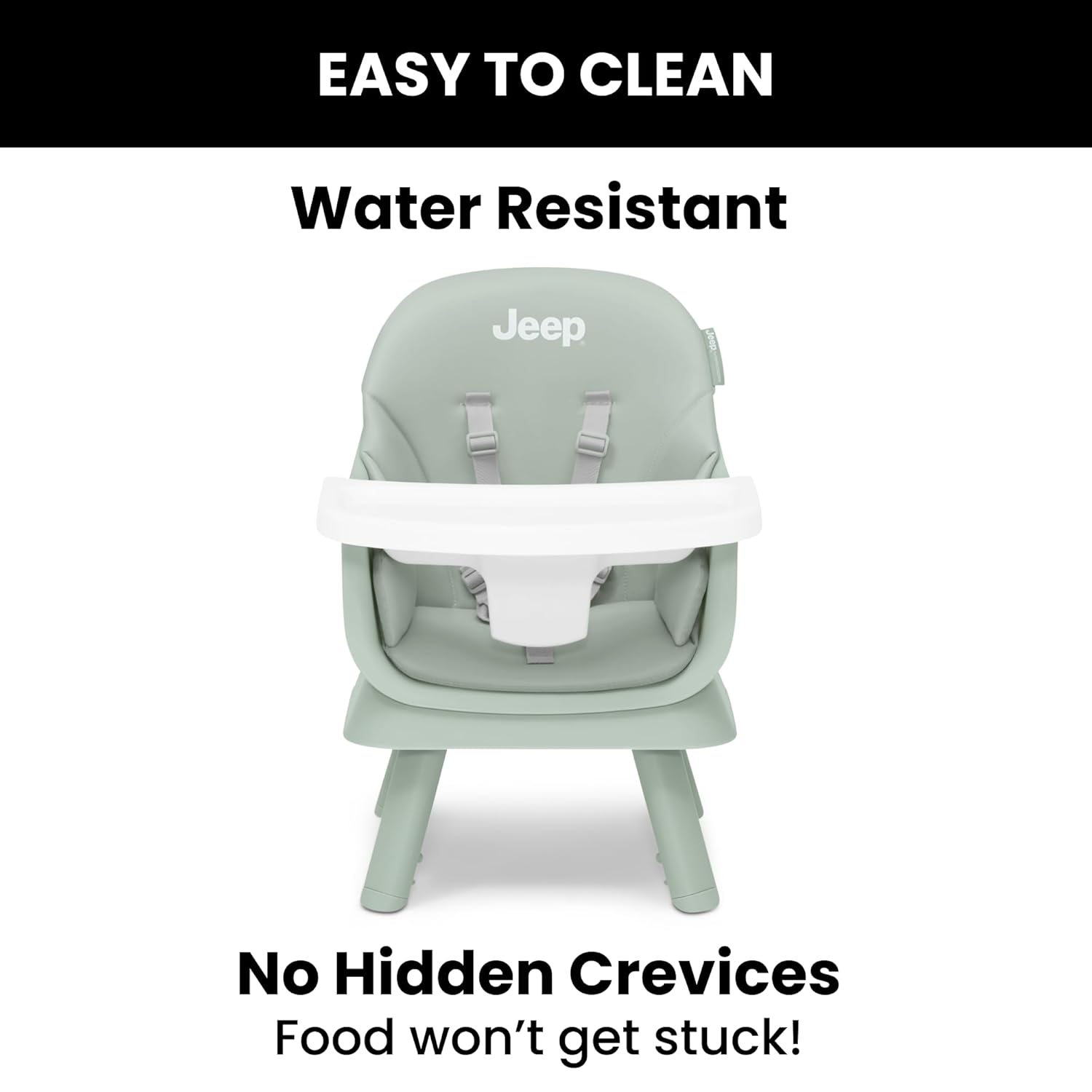 Jeep Milestone 6-in-1 High Chair by Delta Children - High Chair Converts to Stool, Booster Seat, Toddler Chair