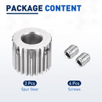DTGN Spur Gear 1Mod 22 Teeth 12mm Thickness 12mm Bore 2Pcs