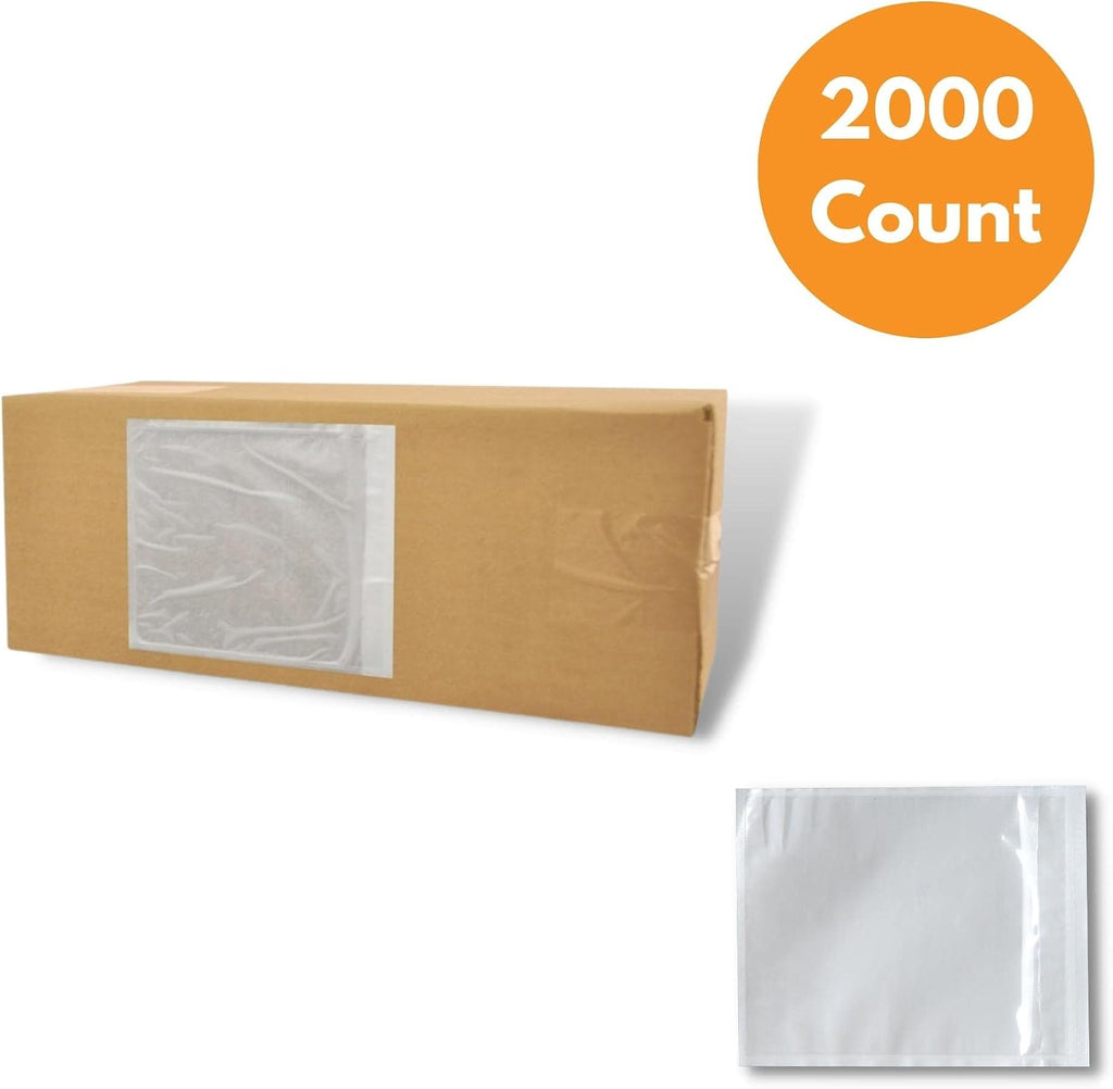 PSBM 2000 PCS 7 x 10 Inch Clear Blank Packing List Envelopes, Shipping Documents Pouches/Sleeves for Mailing Labels