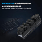 AITKEN Driver Side Power Window Switch with Folding Mirror for Chevy GMC