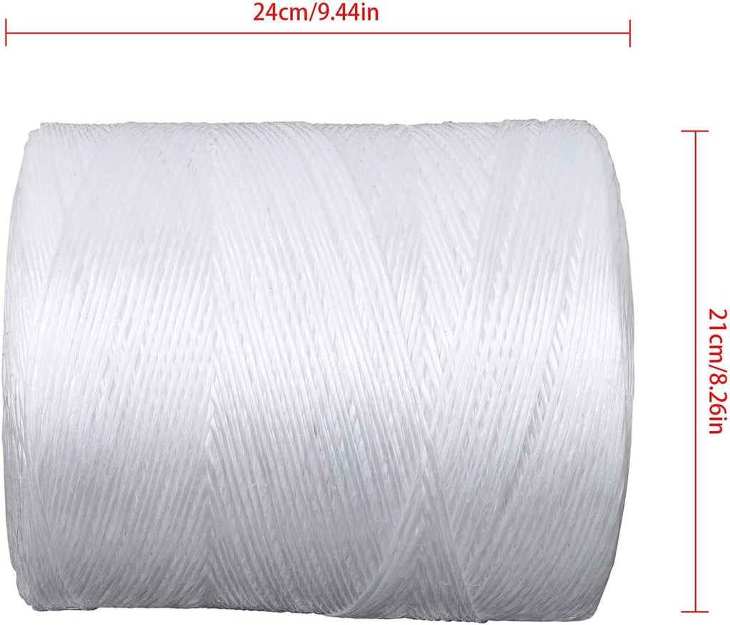 Polypropylene Tying Twine White 6300ft Rope 156lbs Tensile Strength