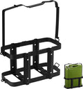 Lockable Jerry Gas Can Holder Rack, 5 Gallon / 20 Liter Steel Jerry Can Mount Brackets, Metal Fuel & Gasolina