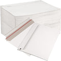 100 Pack 9x 12 Inch Stay Flat Mailers, 250 gsm Self Seal White Cardboard Envelopes, Stay Flat Envelopes for Files