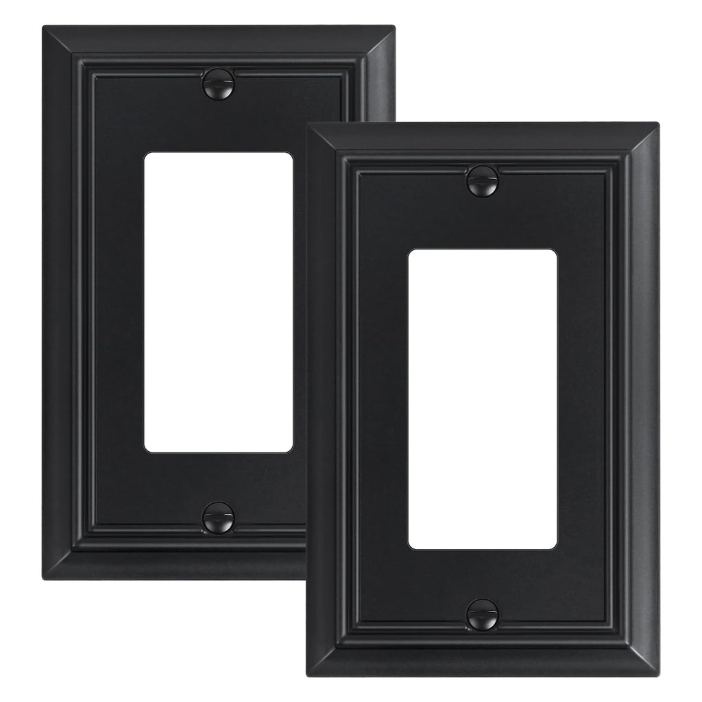 2-Pack Natural Bamboo Fiber Decorator Outlet Cover Plate