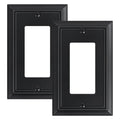 2-Pack Natural Bamboo Fiber Decorator Outlet Cover Plate