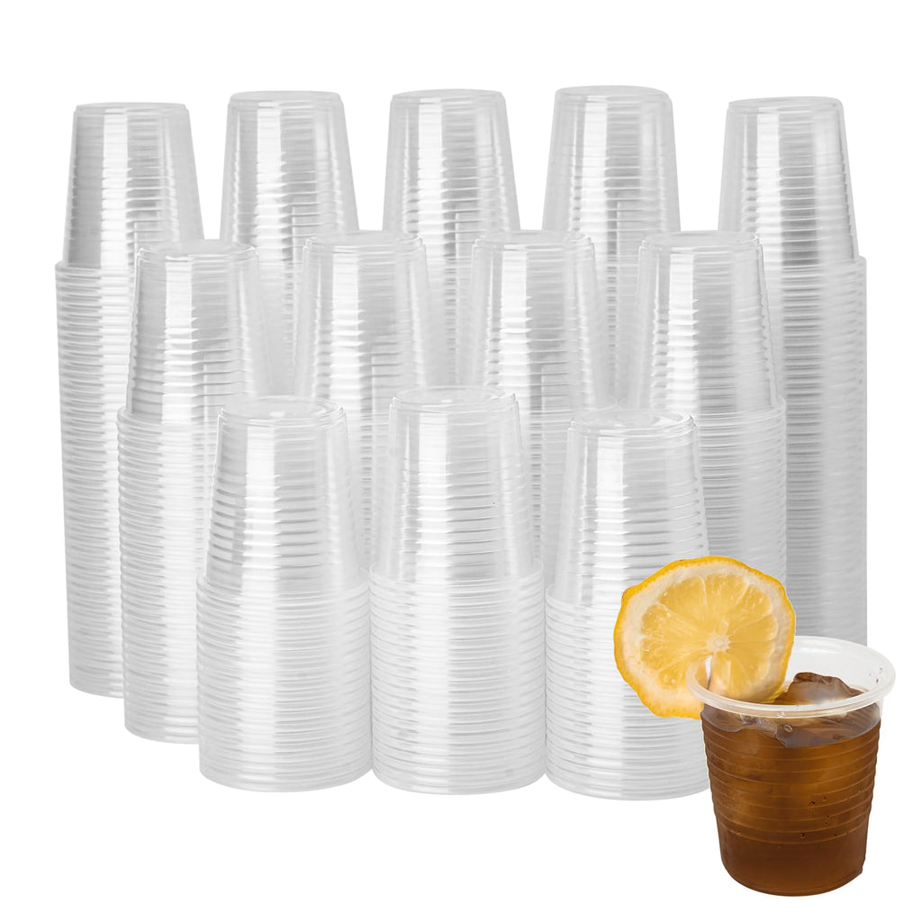 5 oz Plastic Cups, 500 Pack - Clear Disposable Drinking Water Cups for Cold Beverages, Ideal for Party