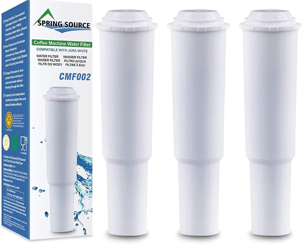 3-Pack Spring Source CMF002 Coffee Machine Water Filter Replacement For Jura Clearyl White 64553