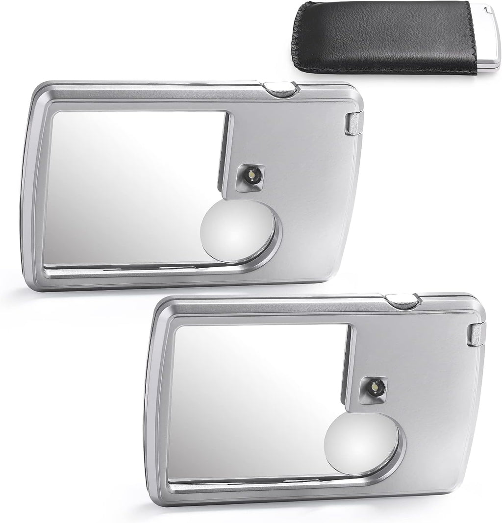 3X 6X Loupe Magnifier Magnifying Glass Pocket Coin Jewelers Supplies | 2 Pcs,3X,6X,slide-out,eye loupe,with