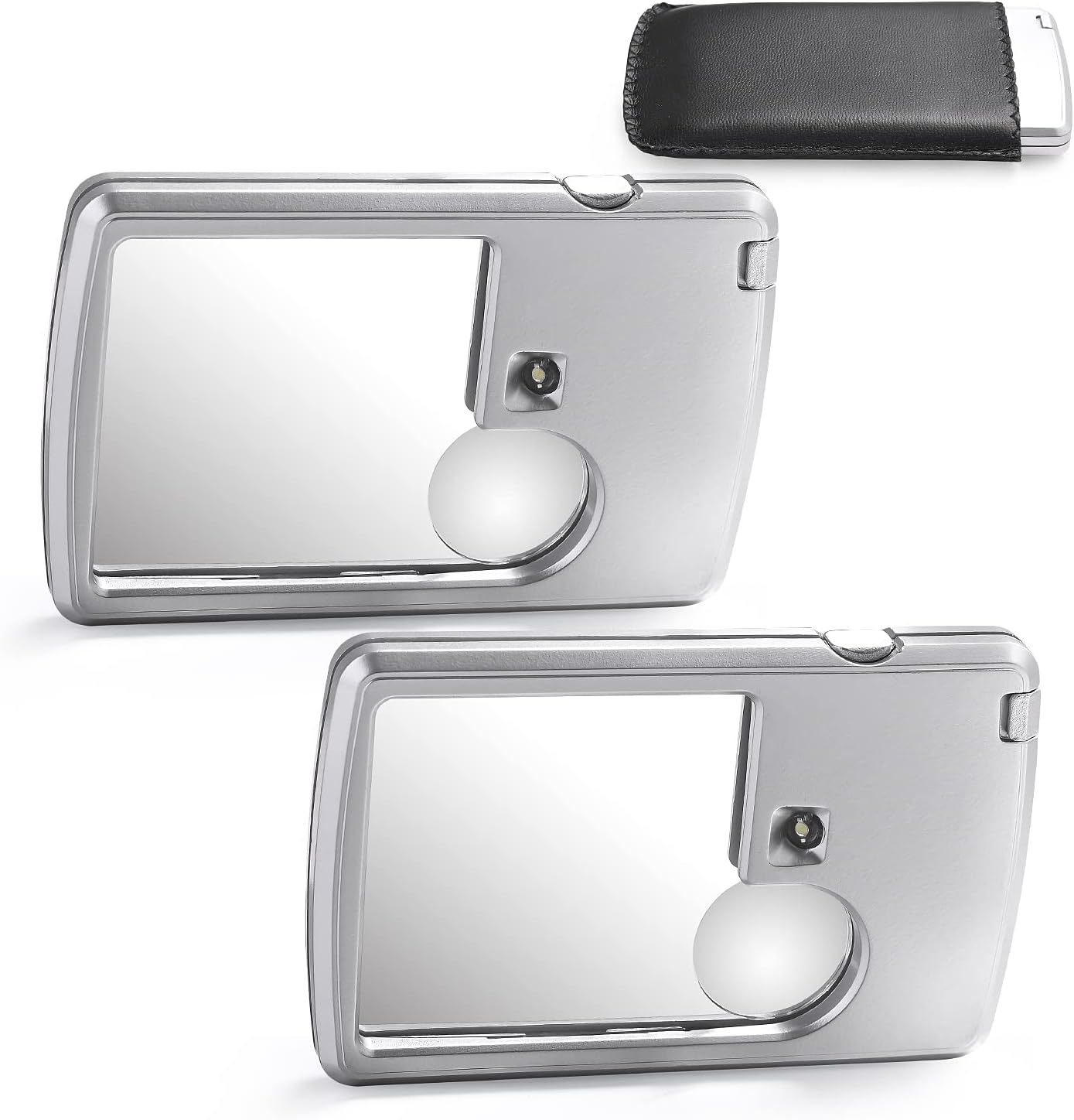 3X 6X Loupe Magnifier Magnifying Glass Pocket Coin Jewelers Supplies | 2 Pcs,3X,6X,slide-out,eye loupe,with