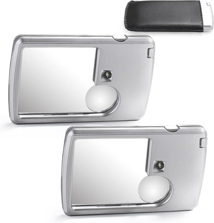 3X 6X Loupe Magnifier Magnifying Glass Pocket Coin Jewelers Supplies | 2 Pcs,3X,6X,slide-out,eye loupe,with