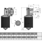 Fielect DC 12V 40RPM Reversible Worm Geared Motor High Torque Electric Gear Motor Turbine Worm Gear Box Reduction Motor, Right Shaft GW7085