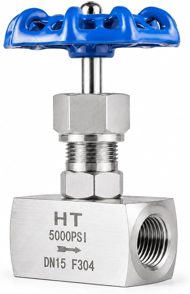 Needle Valve, 1/2 Inch Female NPT, 304 Stainless Steel, 1 Pack