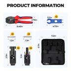 BougeRV Solar Crimper Tool Kit - Crimper, 6 Pairs Connectors, 2 Spanners