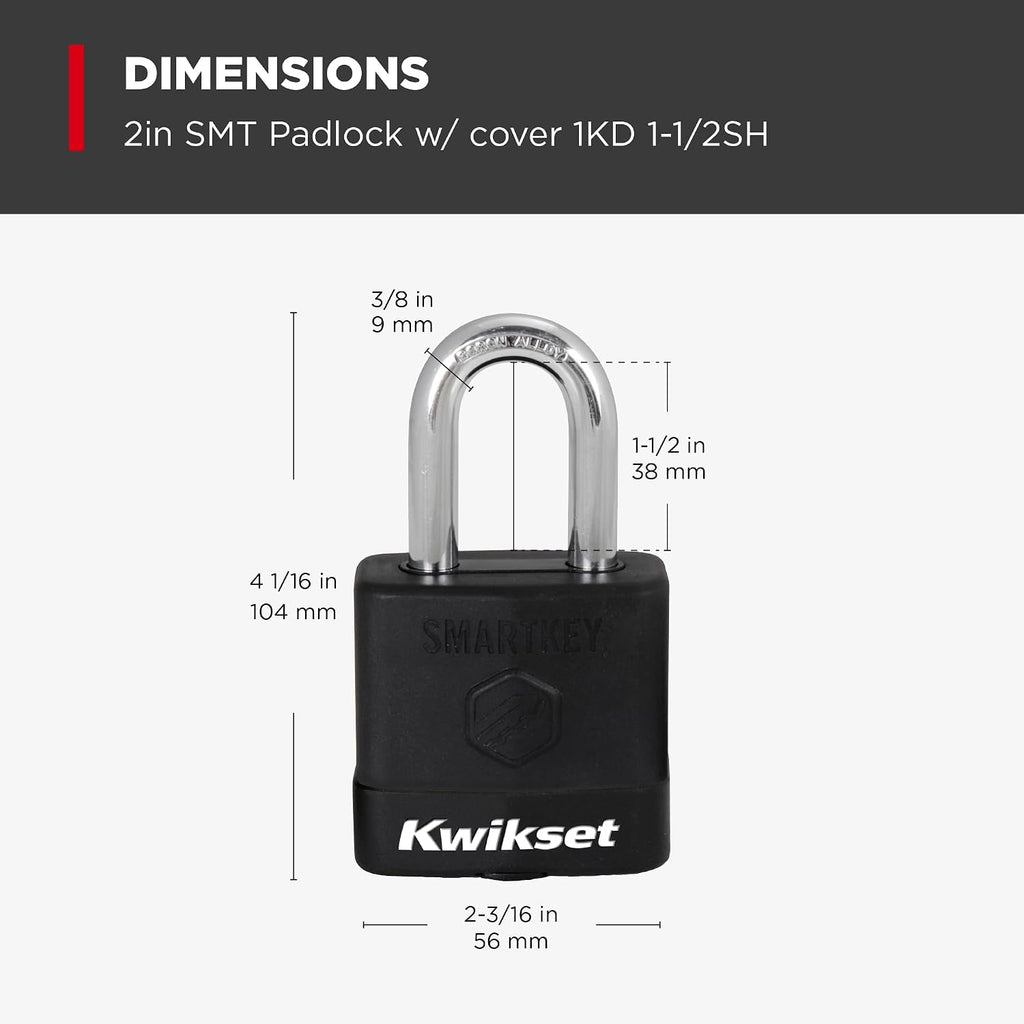SmartKey Re-Keyable Laminated Steel Padlock with Weather Cover