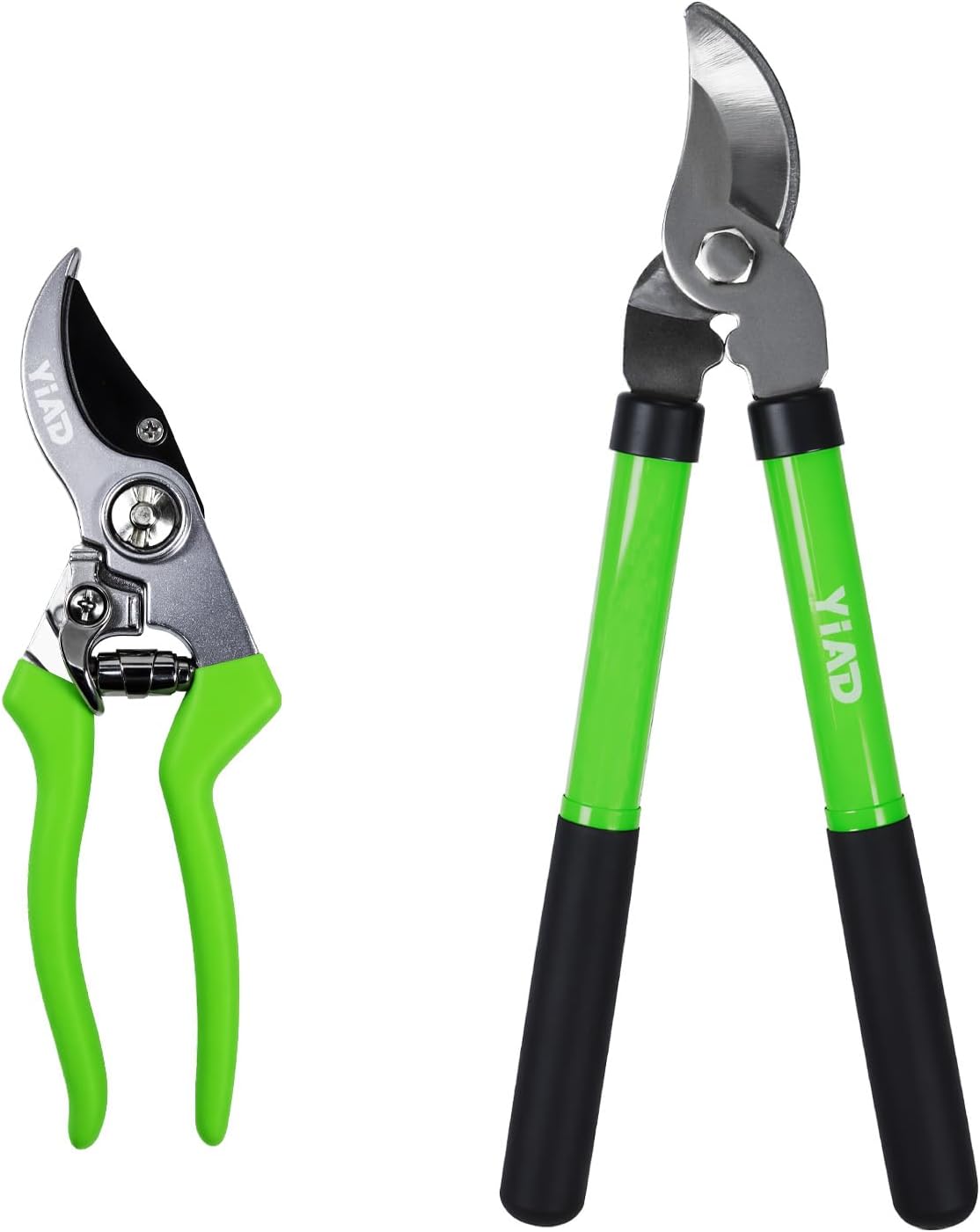 Garden Shears Set with Bypass Pruning Shears & Loppers，Lightweight Garden Clippers for Backyard Gardening, Rose Bush