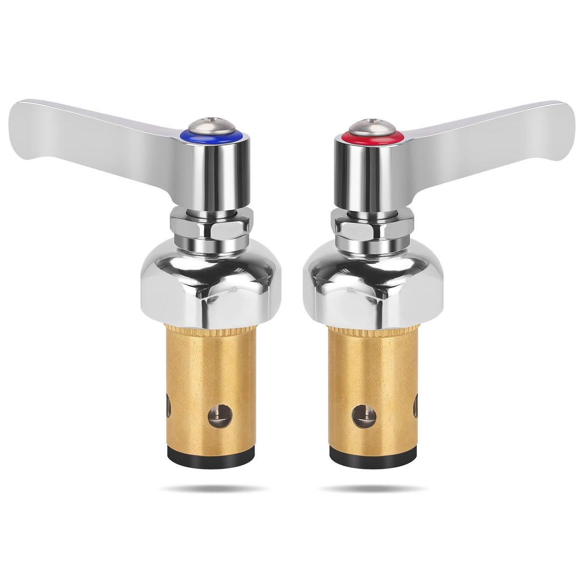 COOLWEST Hot and Cold Handle Stem Assembly for T&S Brass Faucets - Compatible with 002713-40 002714-40 Spindle Assembly Cartridge for Eterna Valve Replacement Part