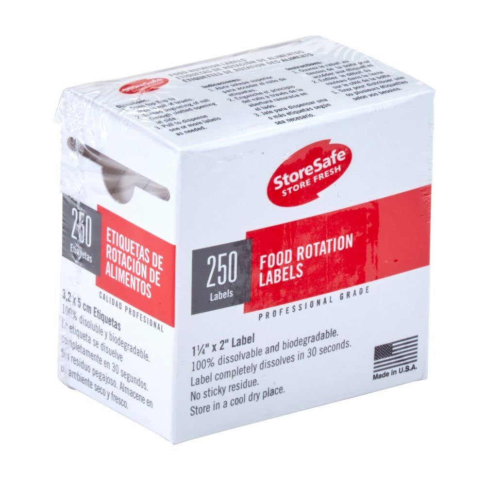 1252SLB250 Dissolvable Label - Food Rotation Labels