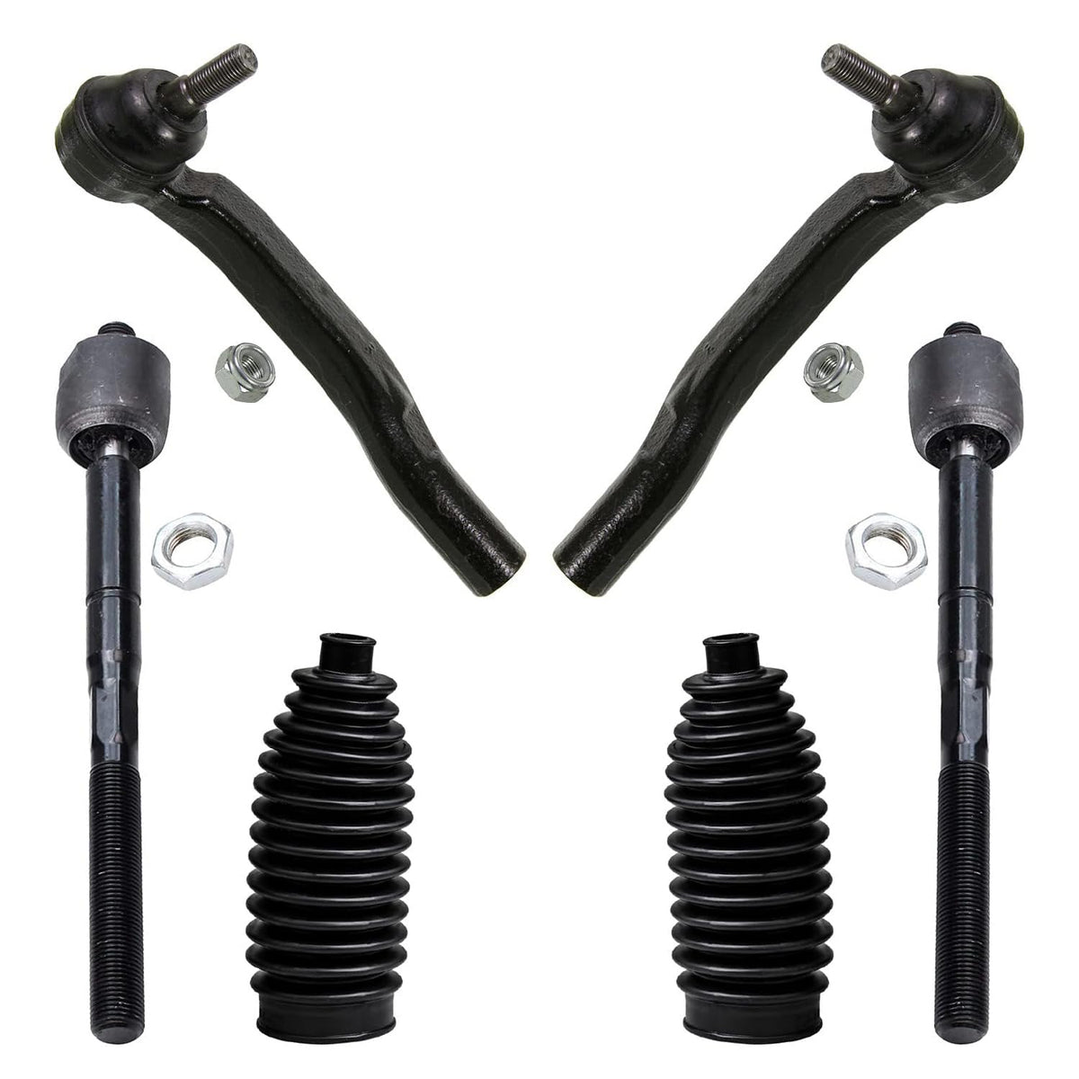 Detroit Axle - Front 6pc Tie Rods Kit for 04-10 Toyota Sienna