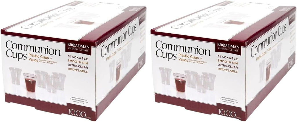 Broadman Plastic, Disposable, Recyclable Communion Cups, 2000 Count