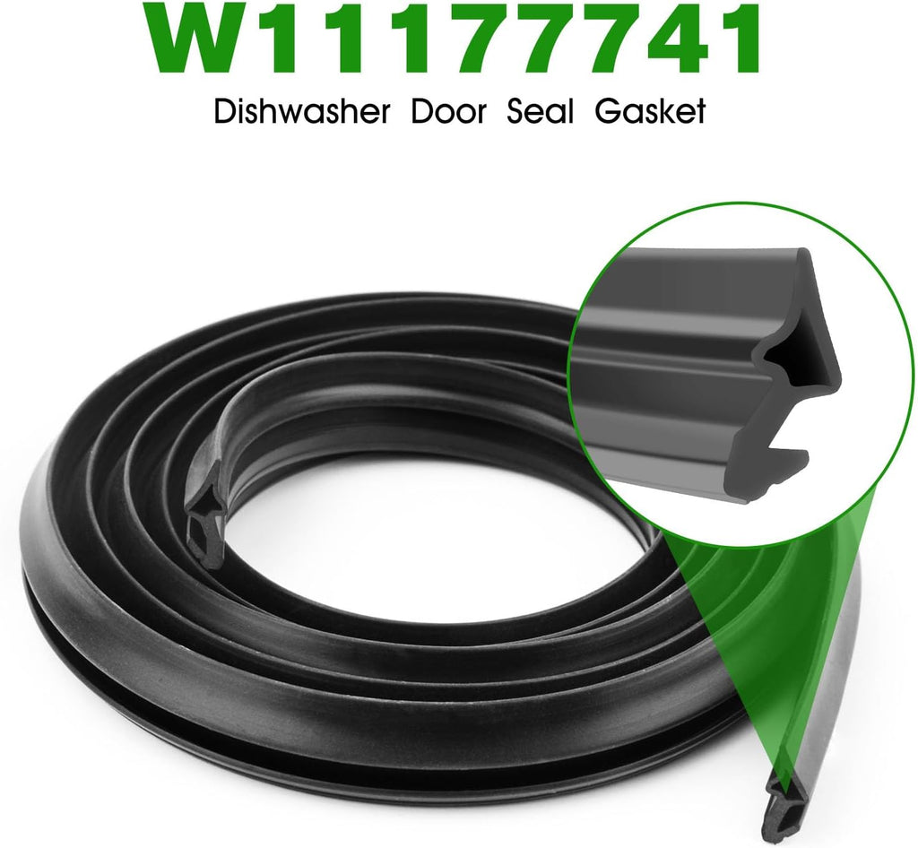 W11177741 Dishwasher Door Seal Gasket - Fits Whirlpool KitchenAid,72 Inch