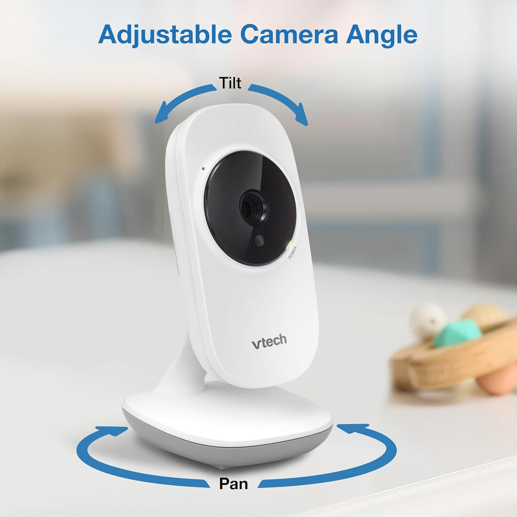 Baby Monitor No WiFi – 19Hr Video Battery, 1000ft Range, Night Vision, Two-Way Talk, Temperature Sensor