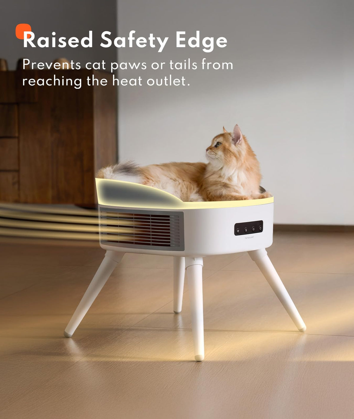 Pet-Safe Space Heater with Heated Cat Bed