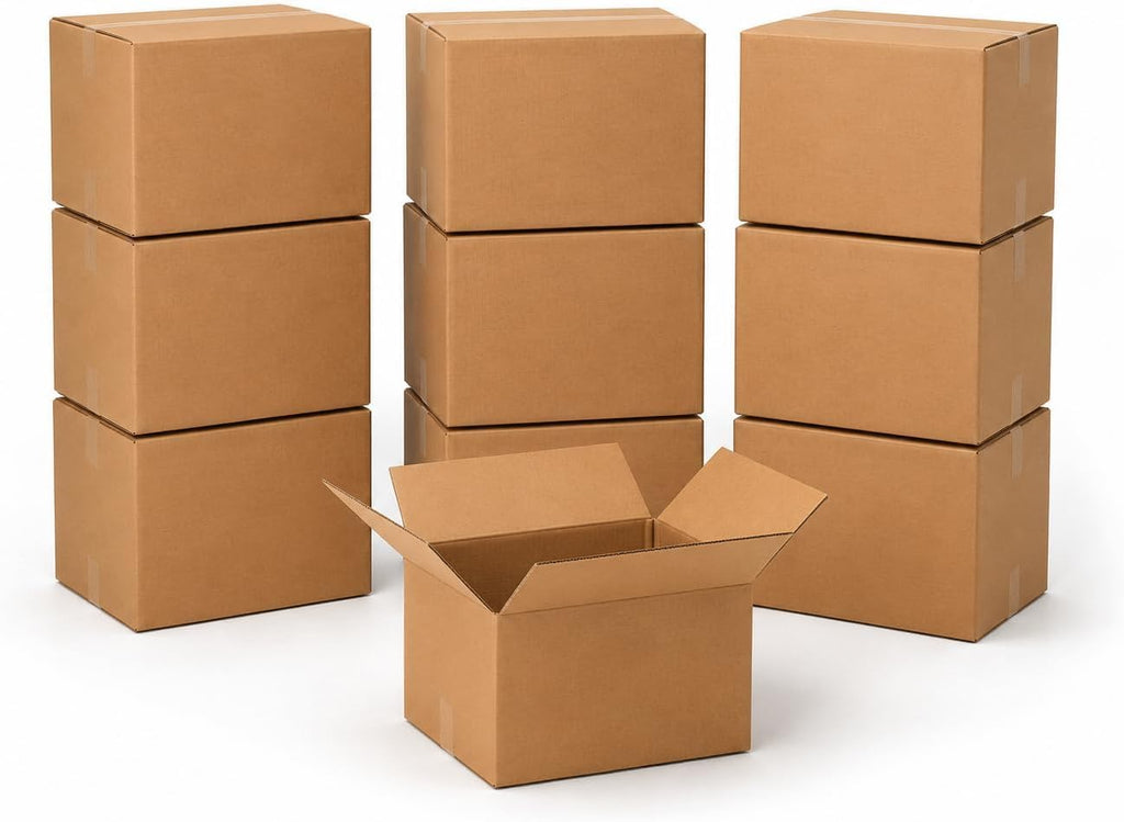 Medium Moving Boxes 18"L x 14"W x 12"H 10-Pack - Corrugated Cardboard Box for Shipping, Mailing, Packing, Packaging