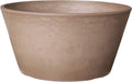 PSW Pot Collection TD25TP Plastic/Stone/Wood Composite Shallow Bulb Pan - No Drainage Hole (Drillable), Planter for