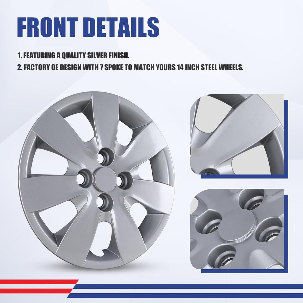 14 Inch Hubcaps for Hyundai Accent Sedan 2008-2011