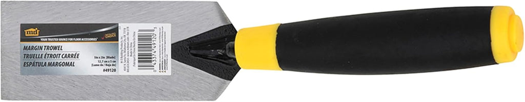 M-D Building Margin Trowel for Mortar and Adhesives, 2in x 5in | Stainless Steel Blade, Ergonomic TPR Grip