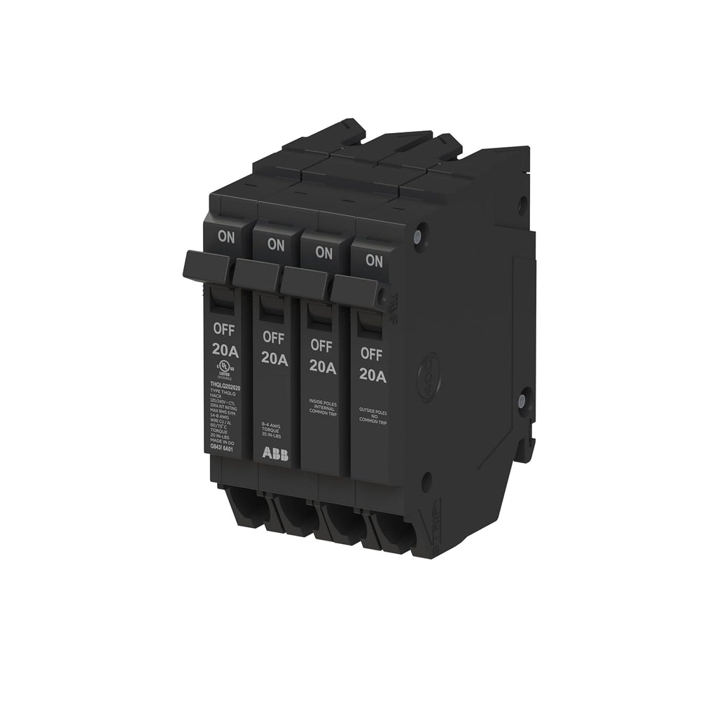 ABB Q-Line THQLQ202020 • Quad Circuit Breaker • 120/240 VAC