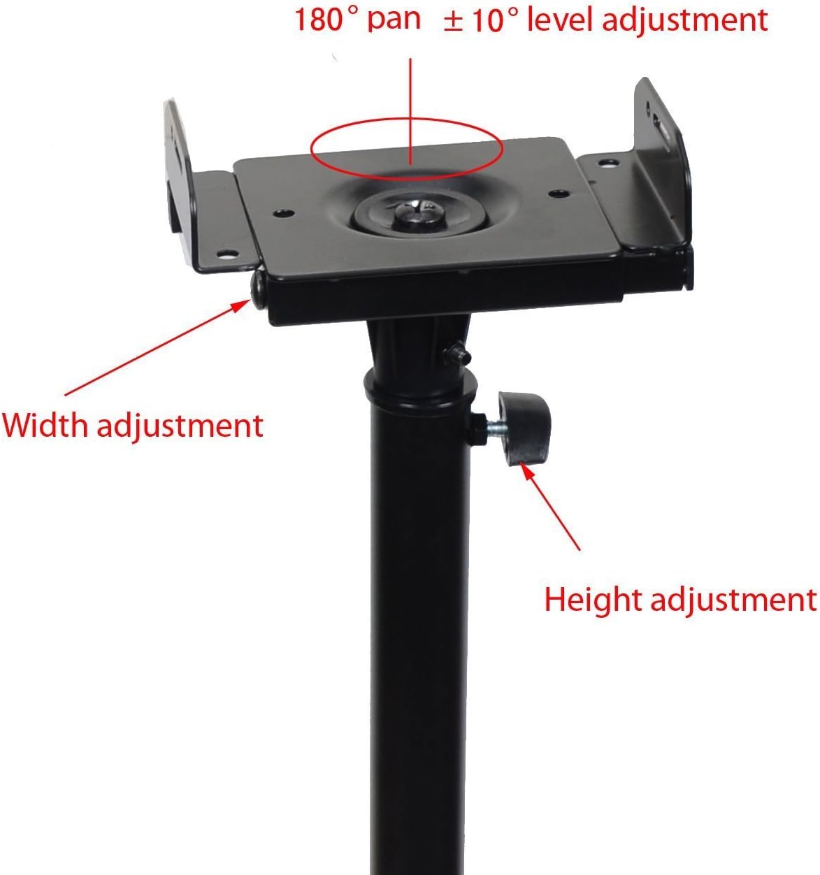 2 Heavy duty PA DJ Club Adjustable Height Satellite Speaker Stand Mount - Extends 26.5" to 47" (i.e. Bose, Harmon