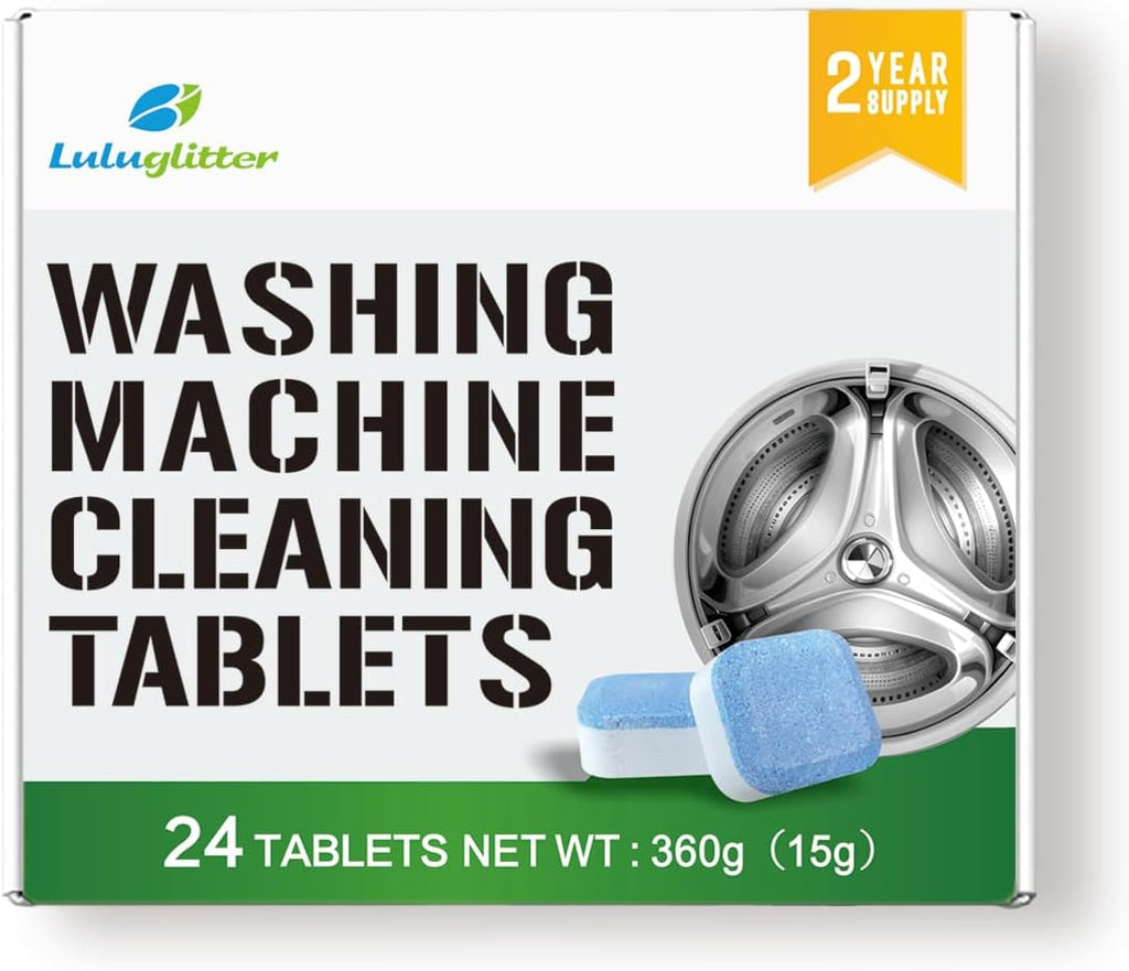 Washing Machine Cleaner Tablets 24 Pack Deep Cleaning Tablets for Front Loader And Top Load Wash Laundry Machine