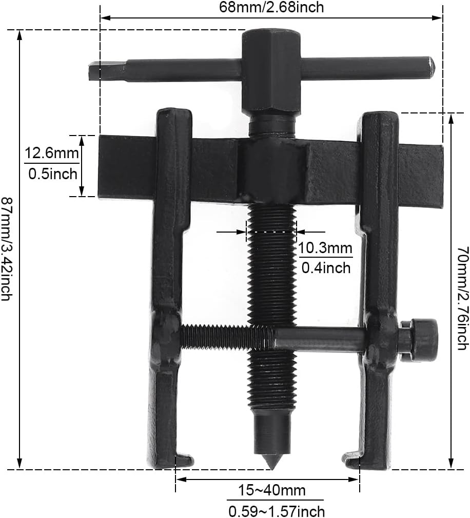 Adjustable Two Jaw Bearing Gear Puller Remover Tool, 2 Inch Carbon Steel Pump Removing Kit for Motorcycle (2 Inch)