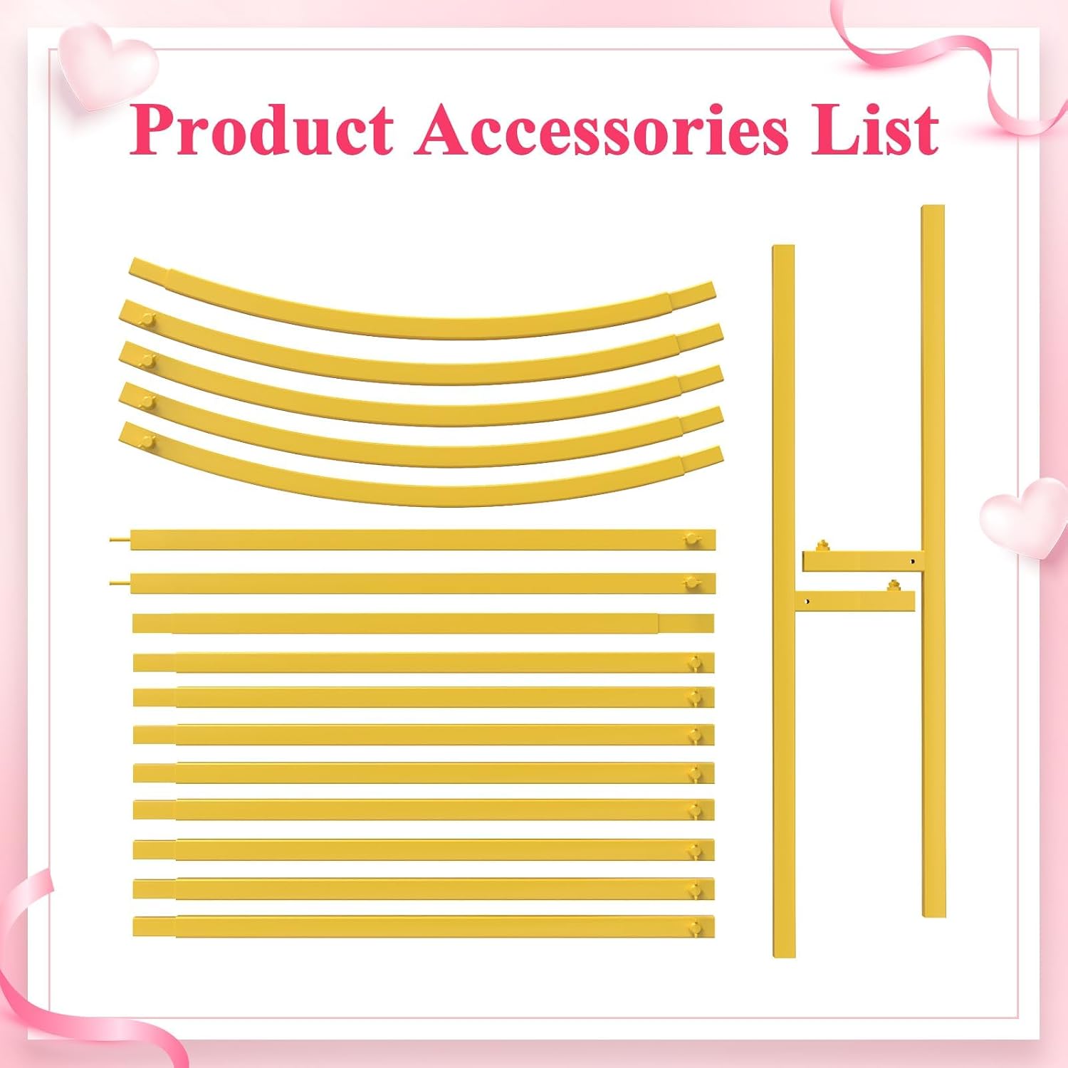 7.2FT Arch Backdrop Stand Gold Metal Wedding Arch Backdrop Stand