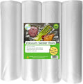 11" x 25' Vacuum Sealer Rolls, 4 Pack | 15% THICKER Embossing | Compatible with FoodSaver Machines, BPA Free