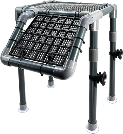 Large Basking Platform for Aquatic Turtles, 10.8" Width Resting Area, Adjustable Height Turtle Basking Platform with