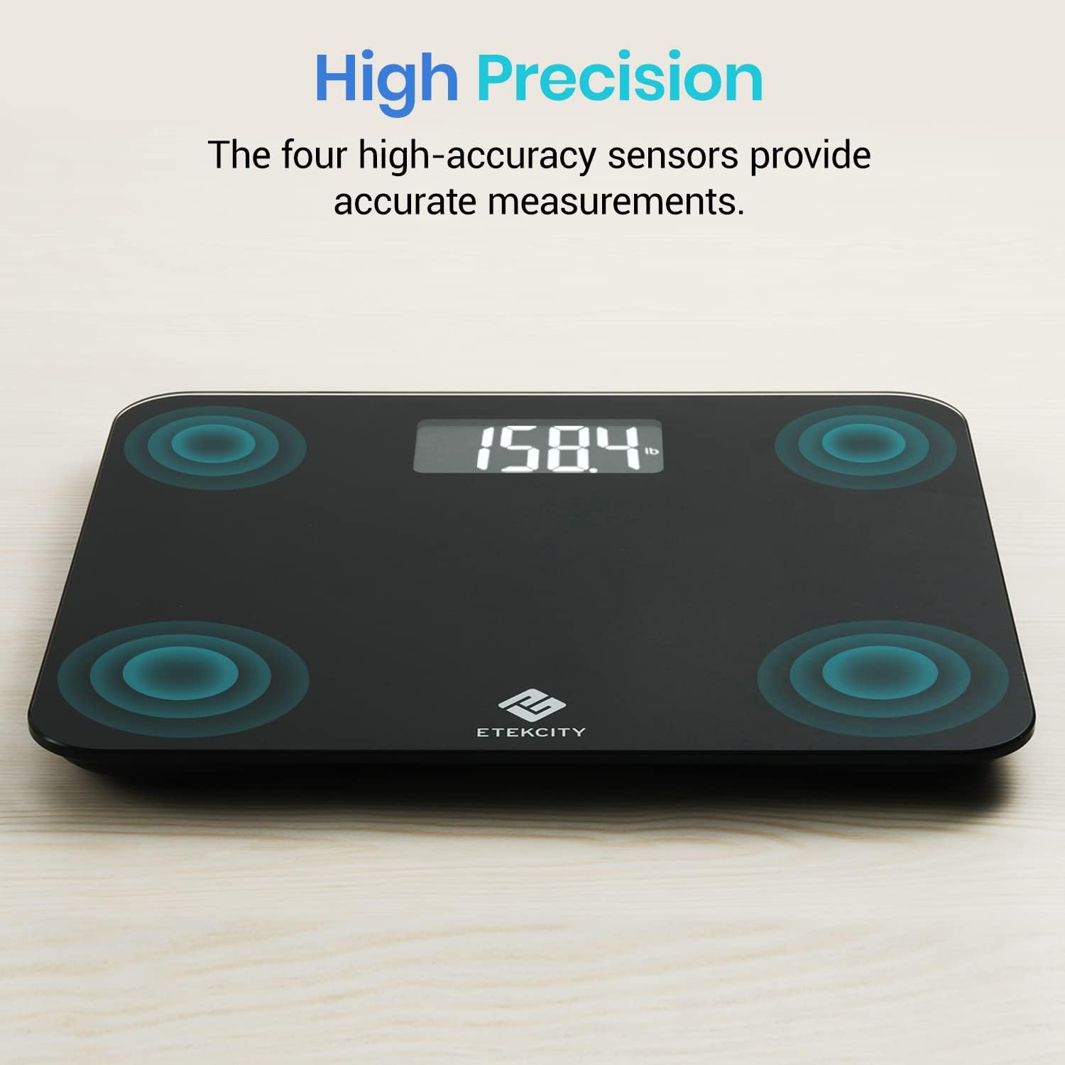 Digital Body Weight Bathroom Scale, 440 lb Extra Wide Platform | Accurate and Safe Weighing, Large Easy-to-Read