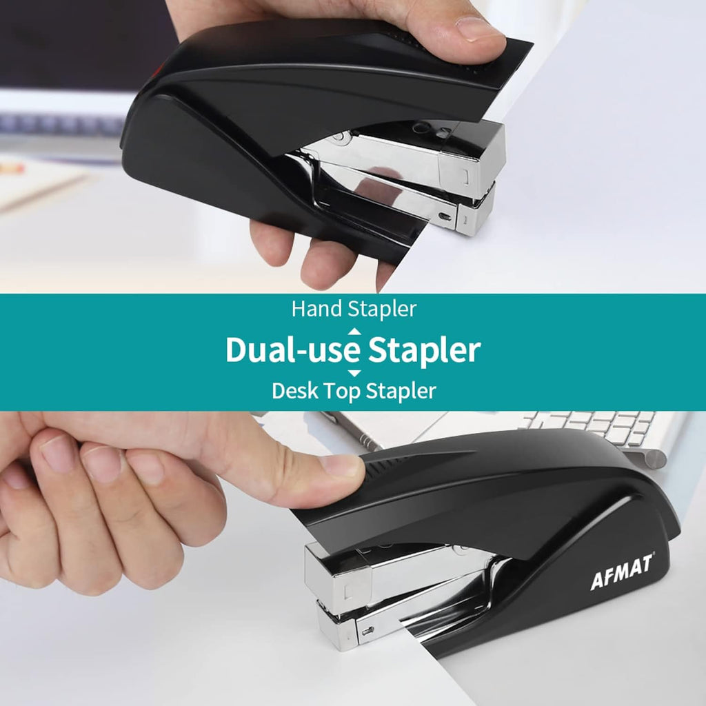 Stapler for Desk, 50 Sheet Effortless Desktop Stapler Staple with One Finger, Portable Ergonomic Handheld Staplers