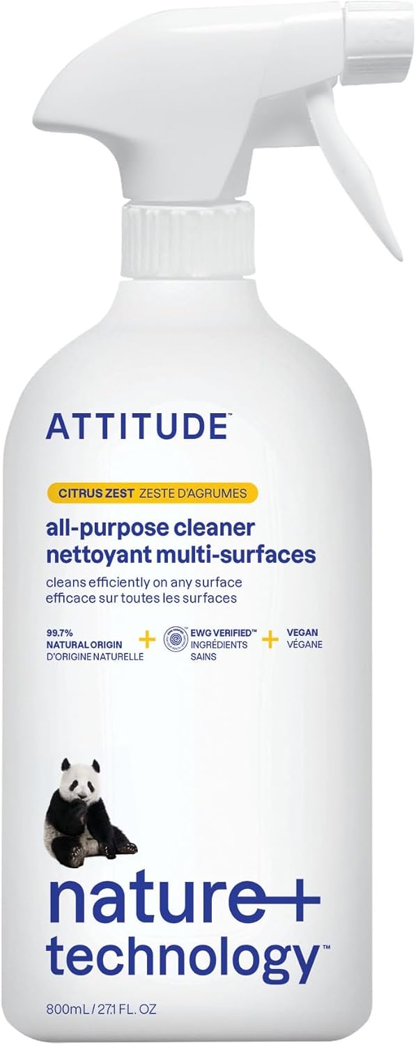 ATTITUDE All Purpose Cleaner Spray, EWG Verified, Citrus Zest, 27 fl oz